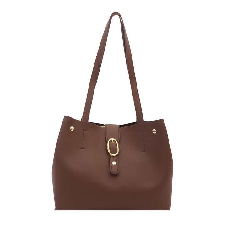 Strukturierte Leder-Shopper-Tasche Karnz