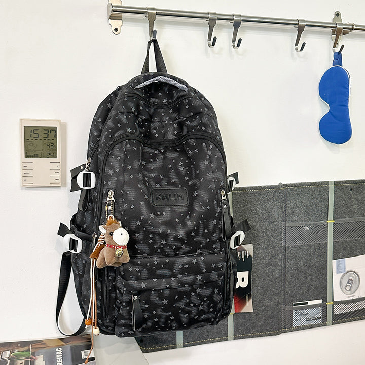 Stylische Multi-Taschen Stern-beschmückte Rucksack Karnz