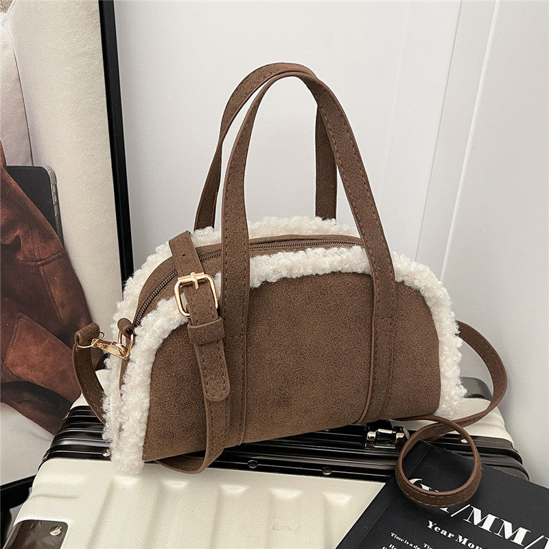 WoCozy Plüschtextur Handtasche Karnz