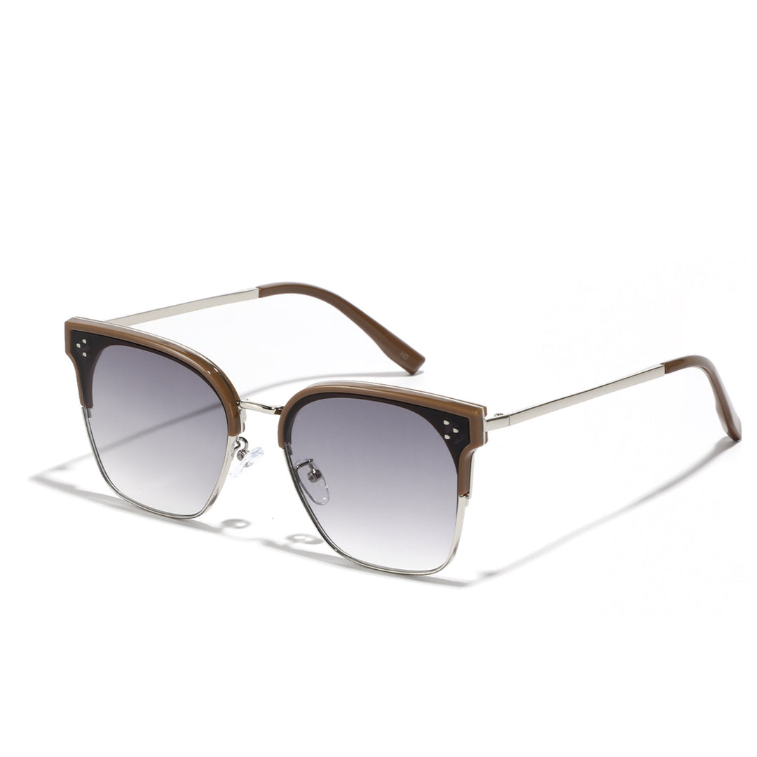 Damen modische Sonnenbrille mit markantem Design und kontrastreichem Rahmen Karnz