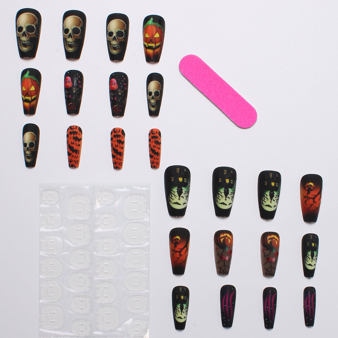 Kreatives Halloween Kunstnagel-Set Karnz