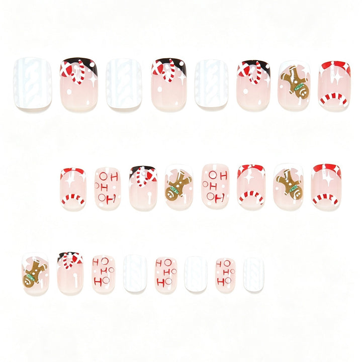 Festliche Feiertags-Themen Press-On Nail Art Karnz