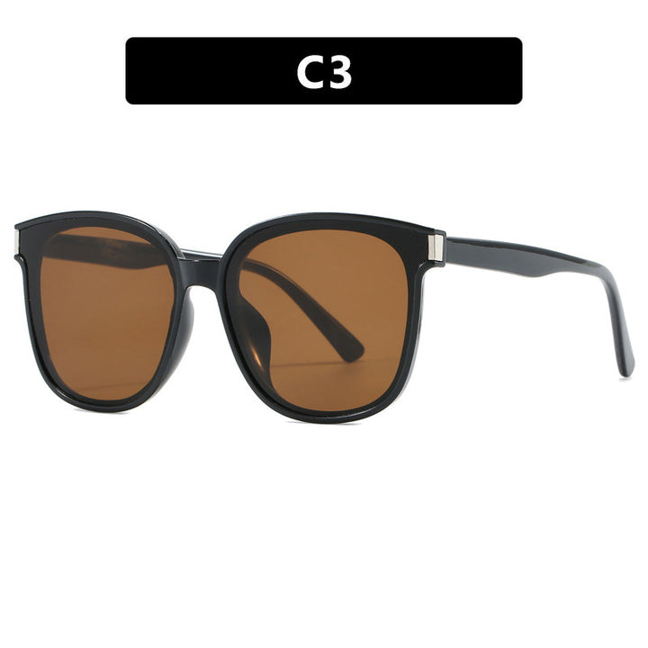 Damen modische Sonnenbrille mit hochwertigem, transparentem Kunststoffrahmen Karnz