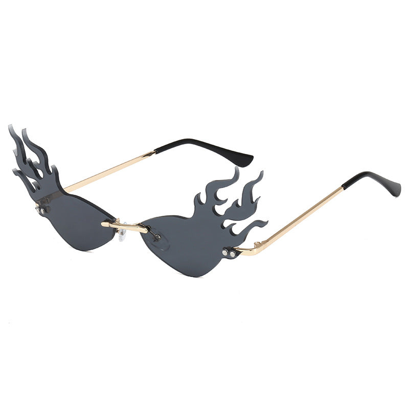Damen modische Sonnenbrille mit flammenförmigem Design Karnz