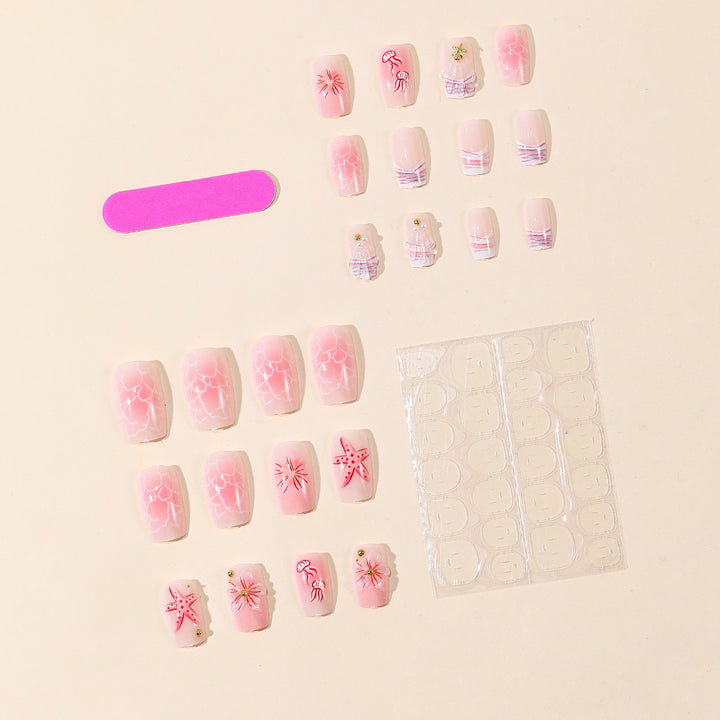 Künstlerische florale Acryl-Nail-Art-Verlängerungen Karnz