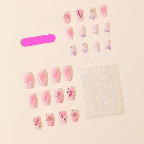 Künstlerische florale Acryl-Nail-Art-Verlängerungen Karnz