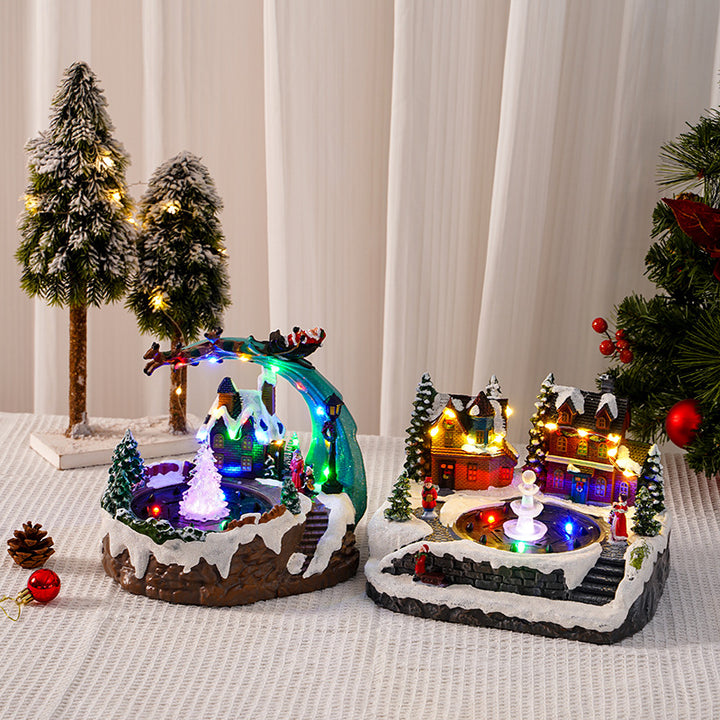 Weihnachtsdorf mit Beleuchtung Karnz