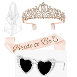 Damen Hochzeit Tiara und Schleier Set Karnz