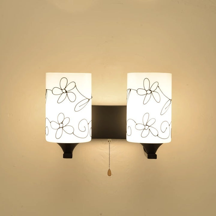 Künstlerisches Blumen Design Wandlampe