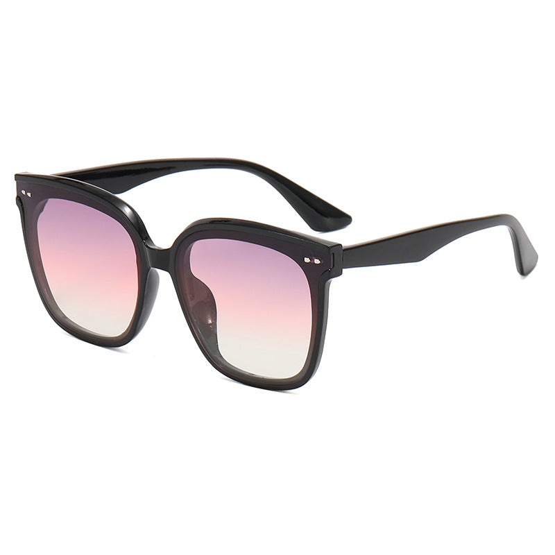 Damen quadratische Sonnenbrille mit verspiegeltem Farbverlauf Karnz
