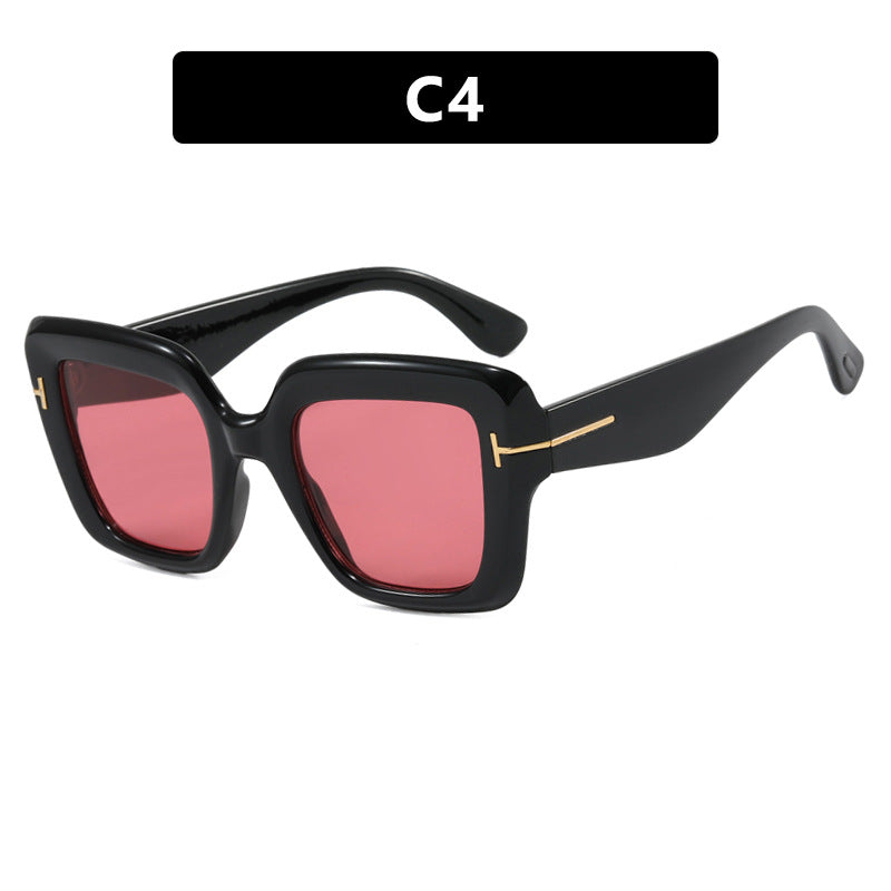 Damen quadratische Sonnenbrille mit komfortablem Kunststoffrahmen und UV-Schutz Karnz