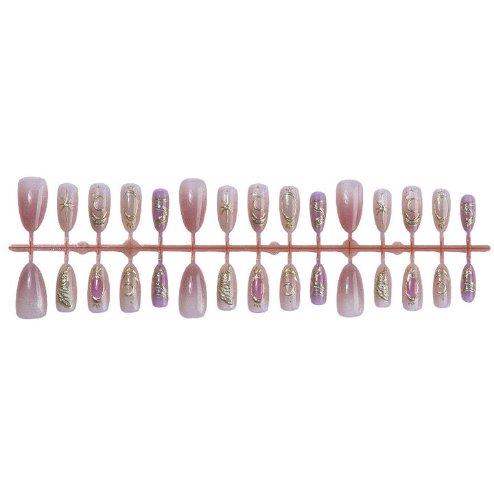 Premium Glitter Ombre Press-On Nails Karnz