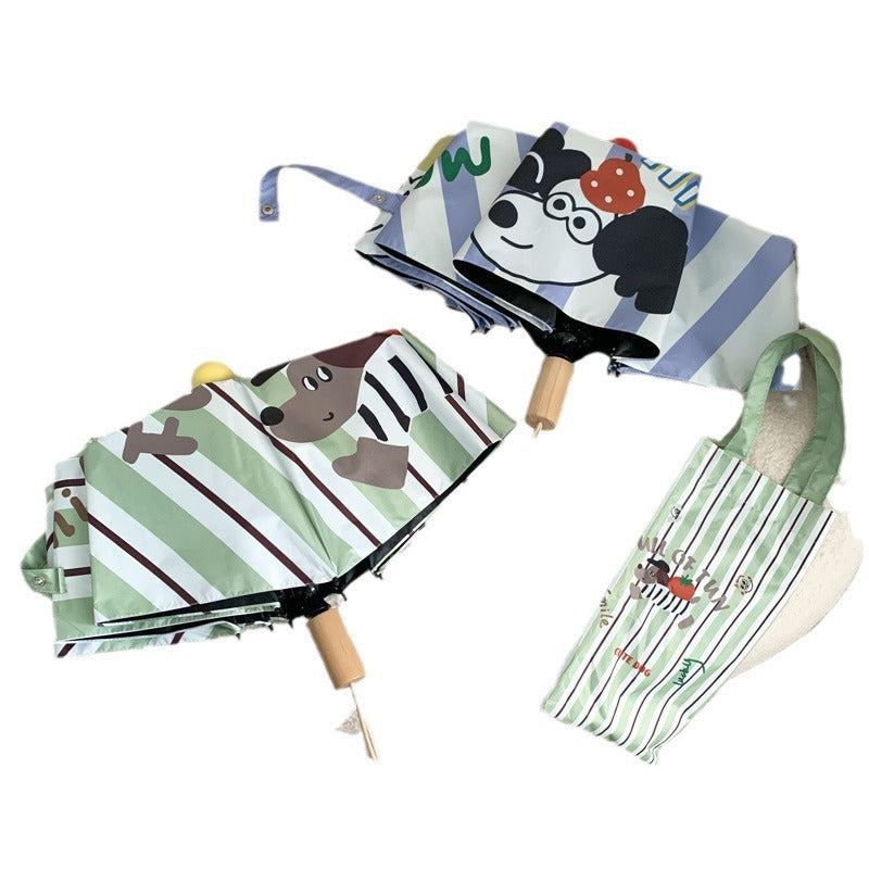 Damen kreativer Faltregenschirm mit verspieltem Tierdesign Karnz