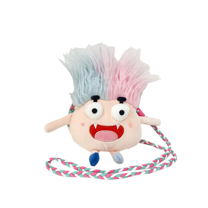 Niedlicher Plüschmonster-Crossbody-Beutel