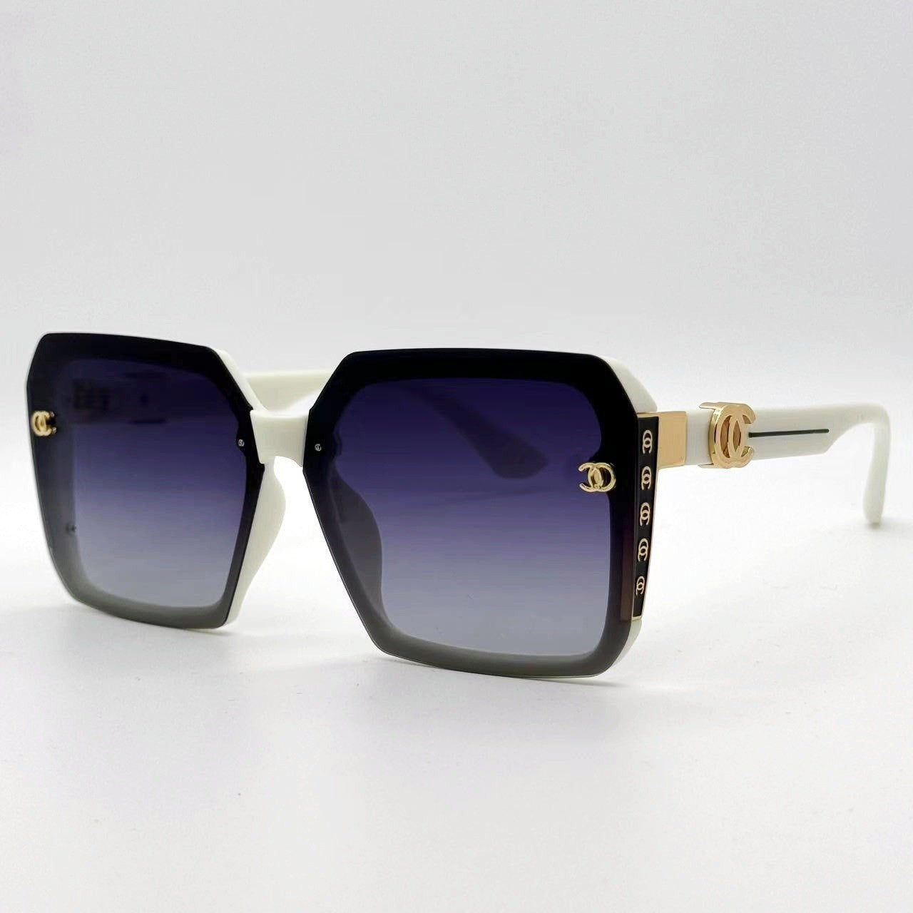 Damen Modische Sonnenbrille mit markantem eckigen Rahmen und luxuriösen Akzenten Karnz