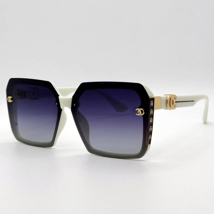 Damen Modische Sonnenbrille mit markantem eckigen Rahmen und luxuriösen Akzenten Karnz