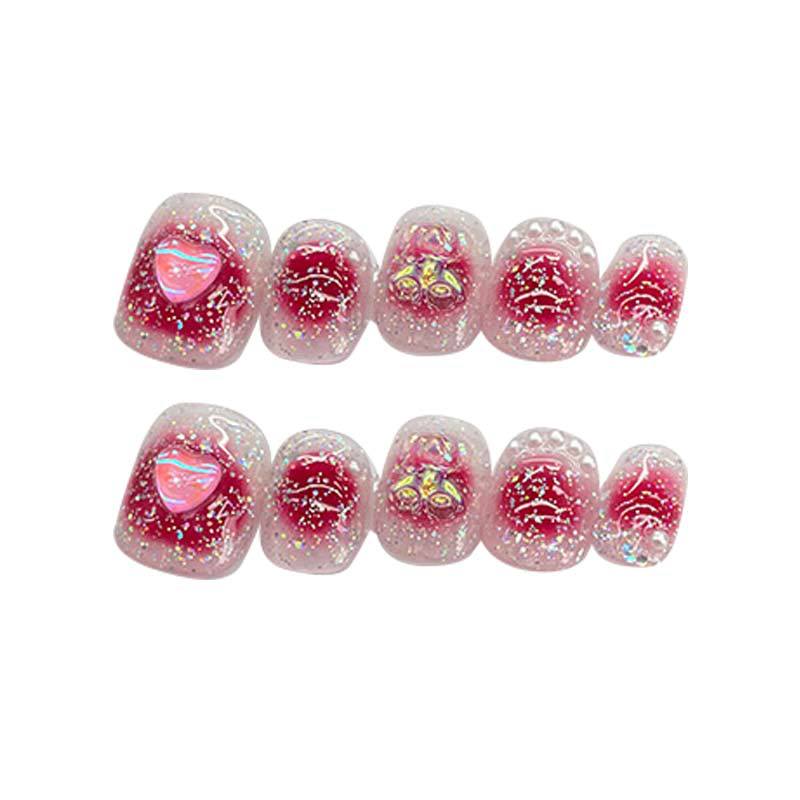 Funkelndes Harz Press-On Nail Set