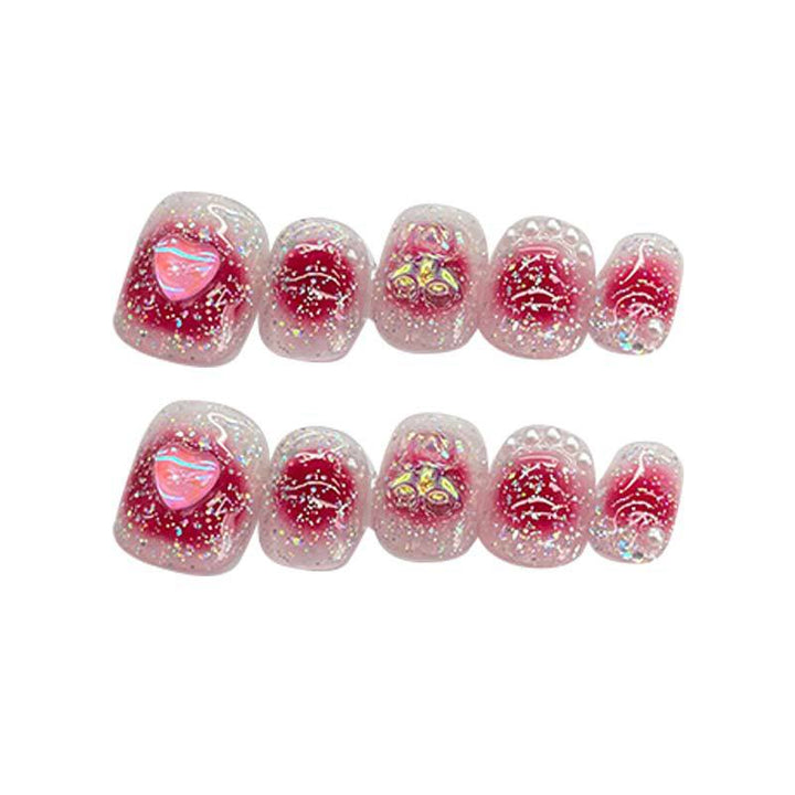 Funkelndes Harz Press-On Nail Set