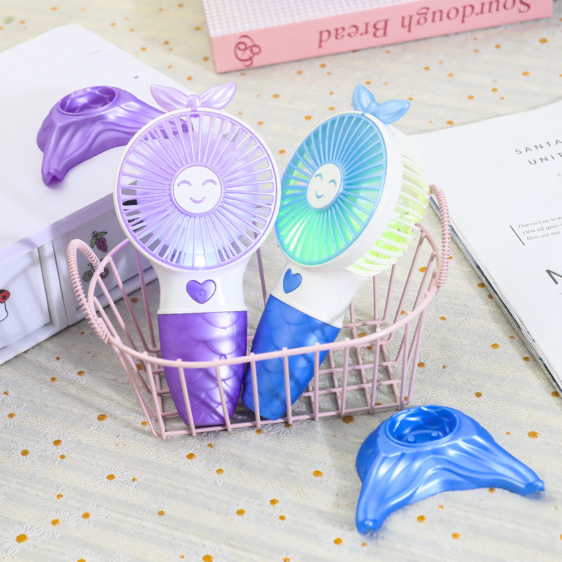 Damen Tragbarer Handventilator mit Meerjungfrau-Design Karnz