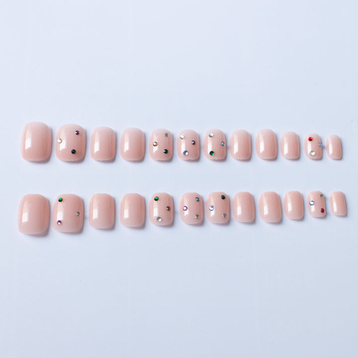 Künstlerisches mit Strass verziertes Nagelkunst-Set