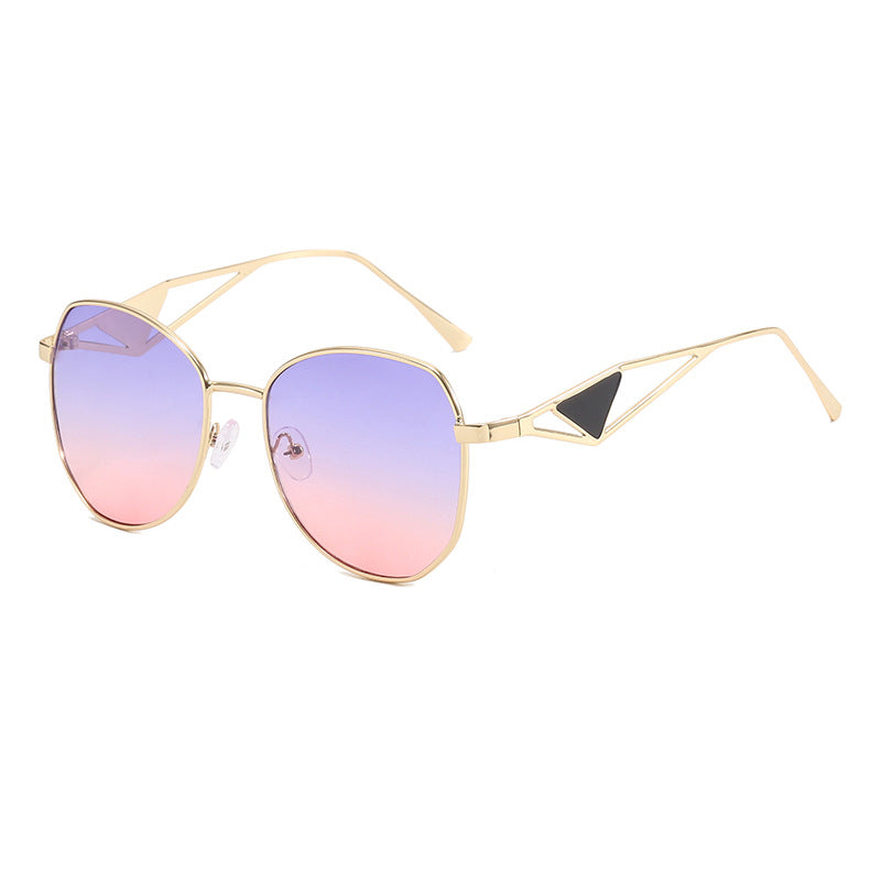 Damen modische geometrische Sonnenbrille mit einzigartigem Rahmen Karnz