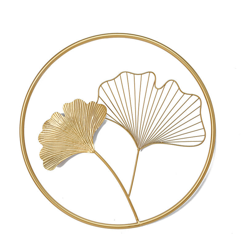 Dekorative Metall Ginkgo Blatt Wandkunst Karnz