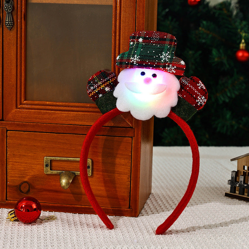 LED Leuchtender Weihnachts-Haarreifen mit Rentier-Motiv Karnz