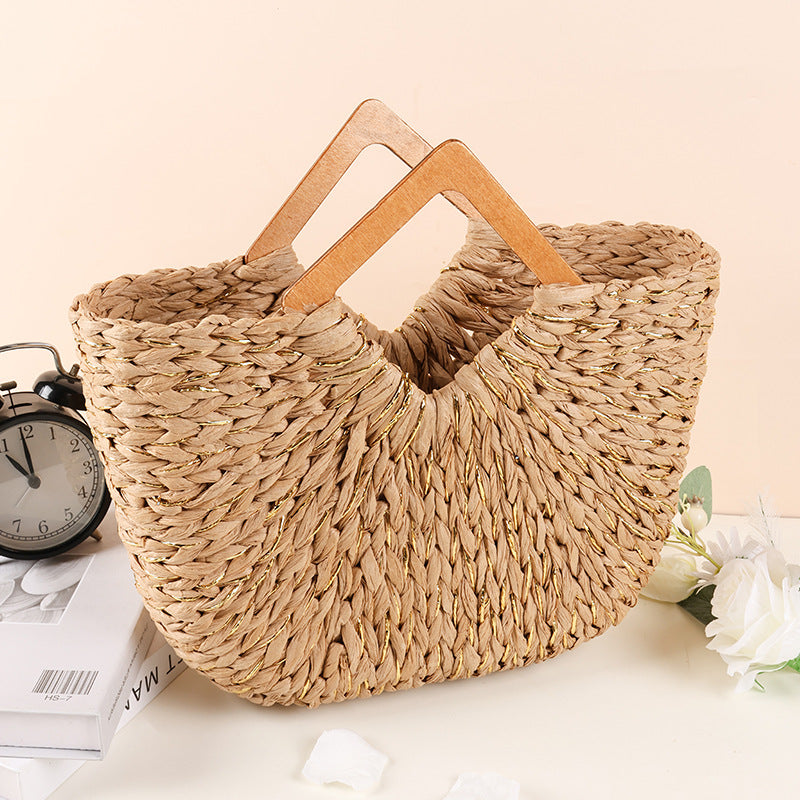 Damen Handtasche mit kunstvoller Flechtstruktur Karnz
