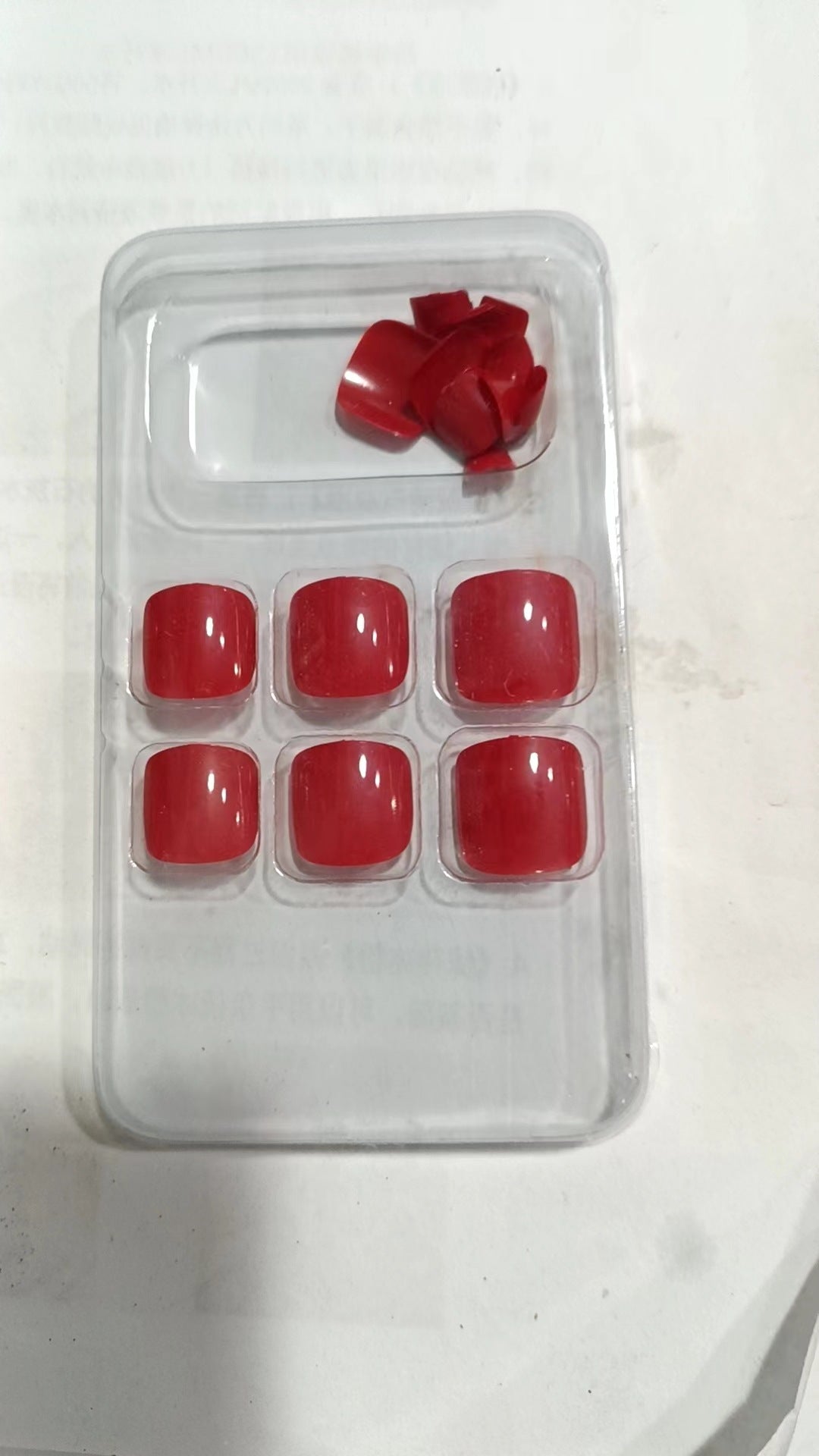 Premium Glatte Quadrat Press-On Nagelset Karnz