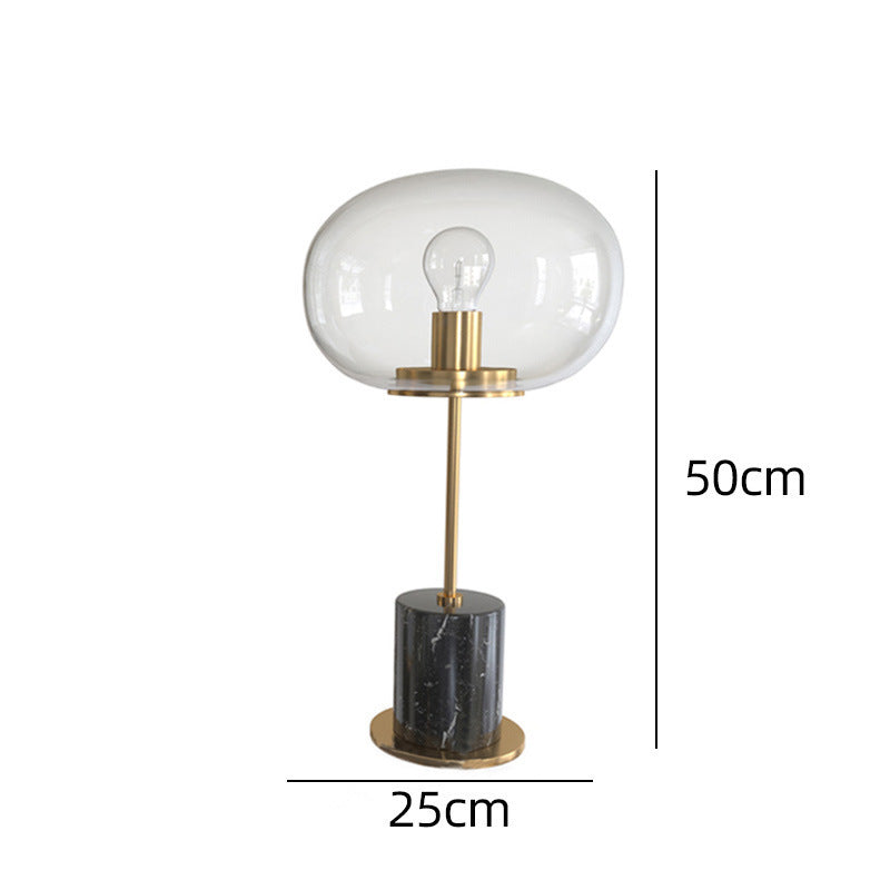 Moderne Minimalistische Tischlampe mit Glasschirm