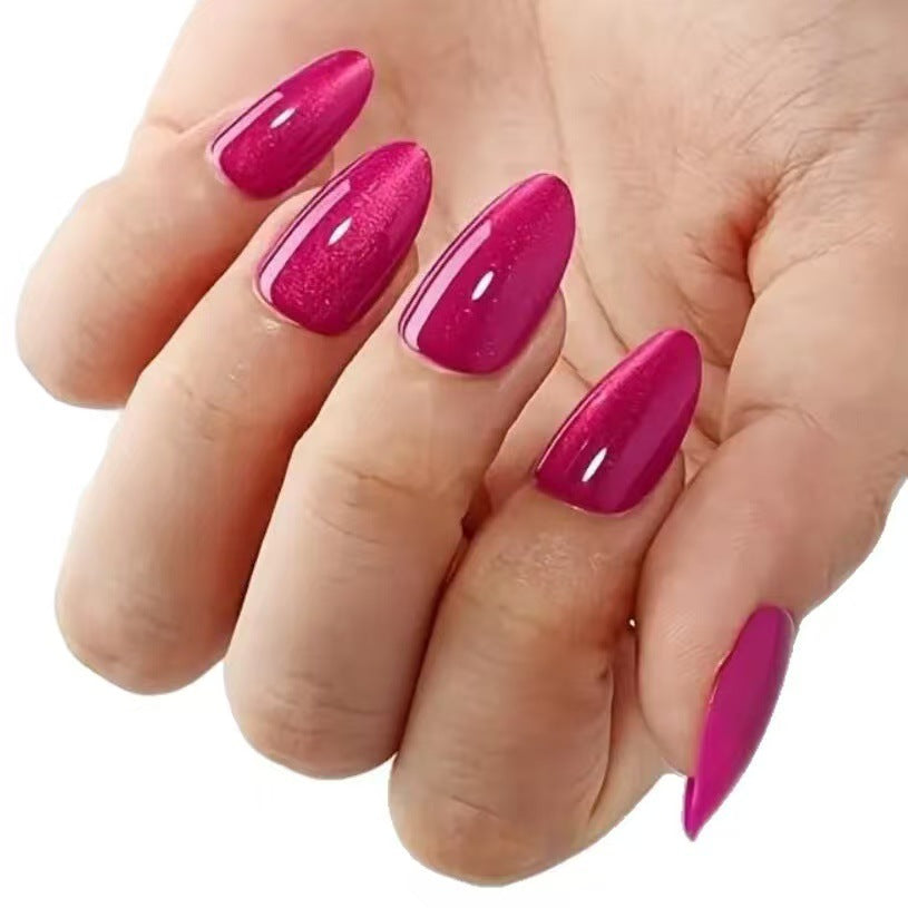 Langhaltendes glänzendes Press-On-Nagelset Karnz
