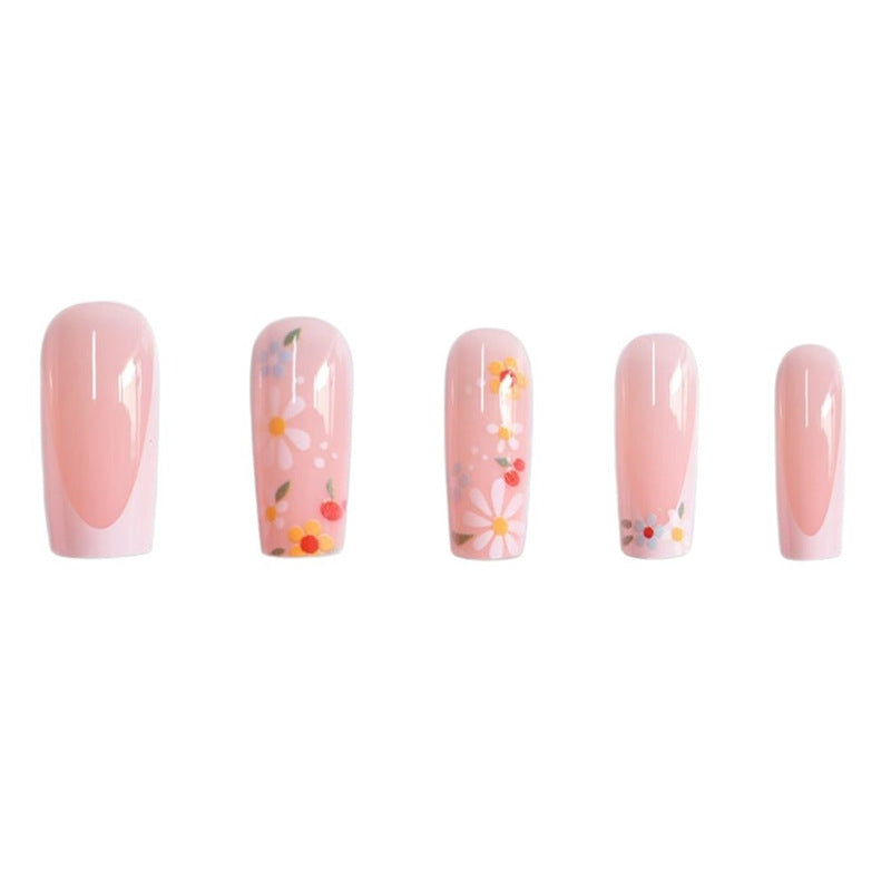 Florale Acryl-Nagelkunst Karnz