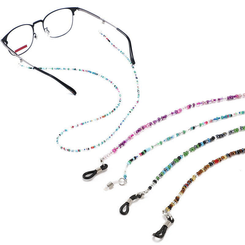 Bunte Perlen Brillen Kette Karnz