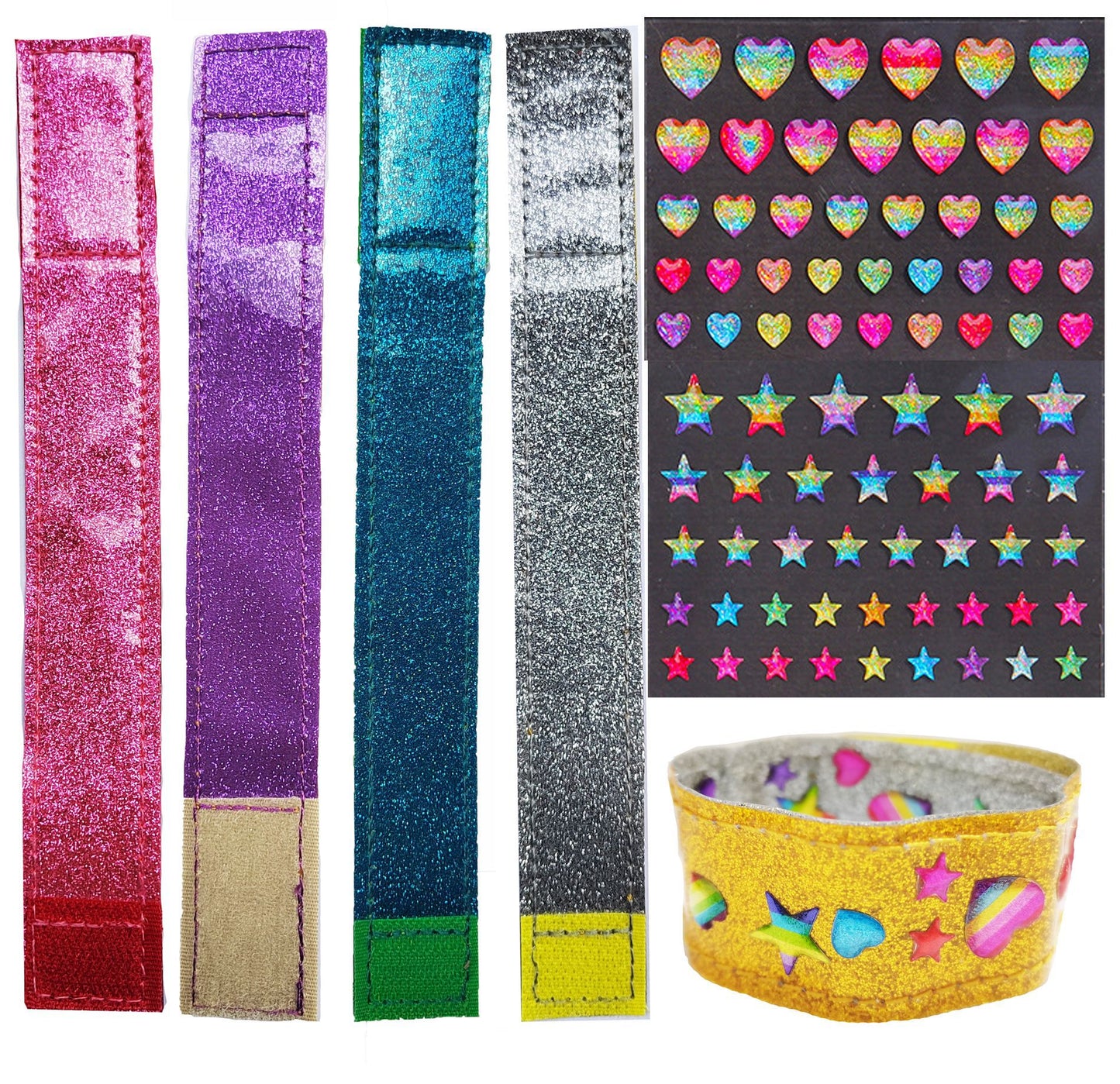 Damen Glitzernde Haarbänder Set Karnz