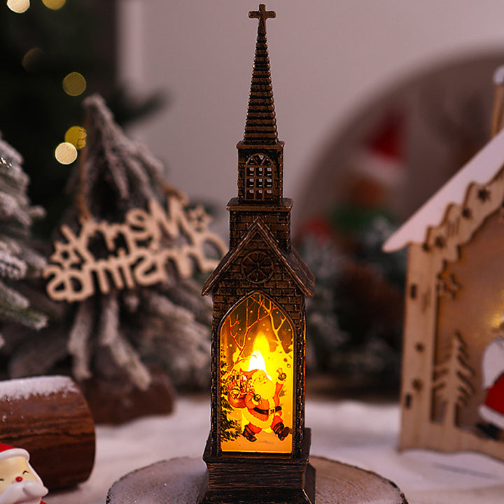Beleuchtete Weihnachtskirche Dekoration Karnz