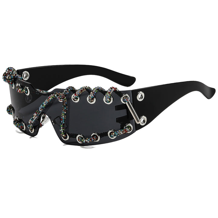 Damen Sonnenbrille mit einzigartigem Schnürdesign Karnz