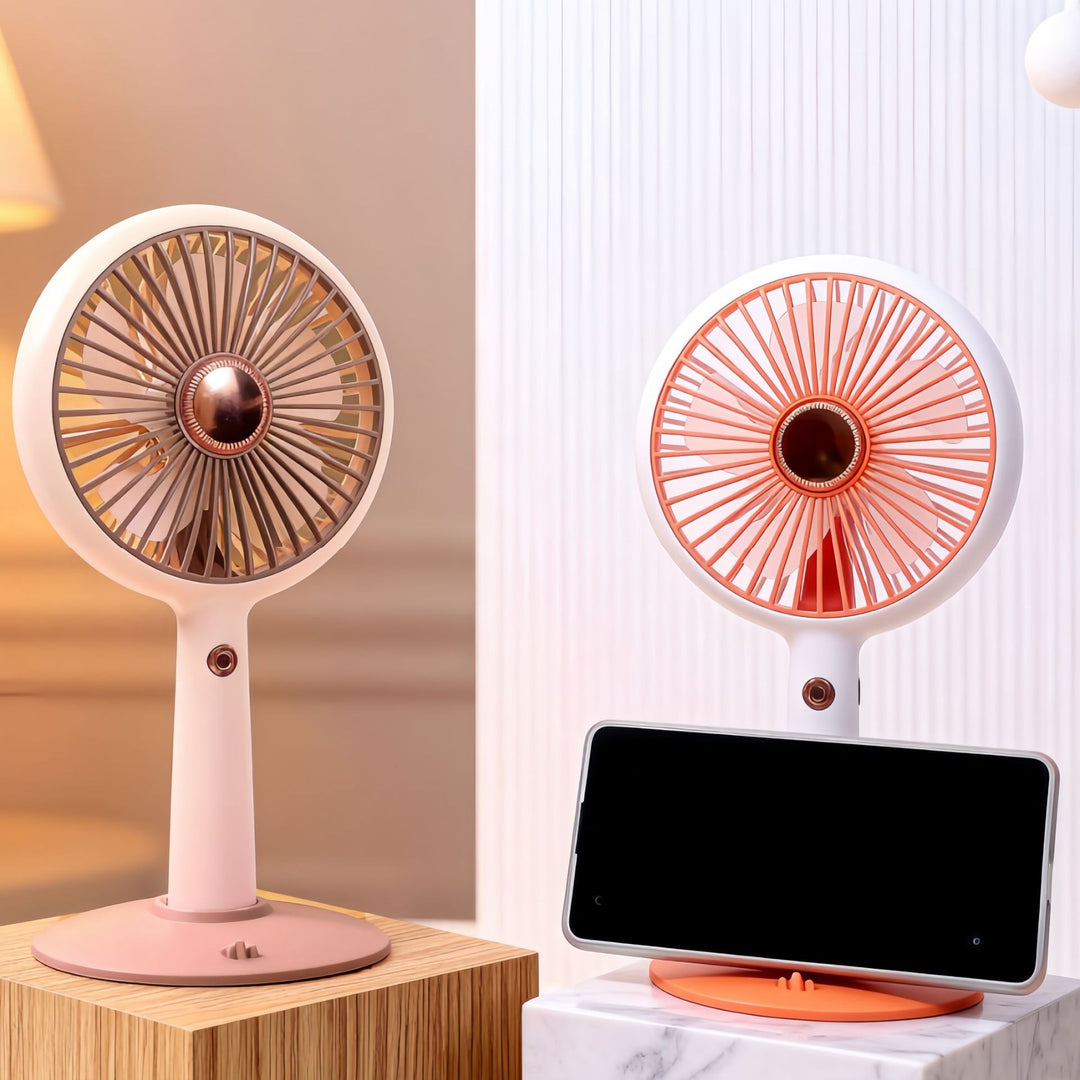 Damen Tragbarer Tischventilator mit USB-Ladefunktion und elegantem Design Karnz