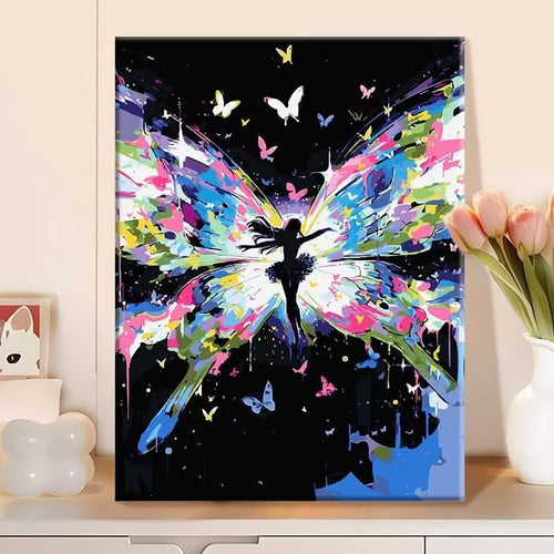 Abstrakte Schmetterling Leinwand Wandkunst Karnz
