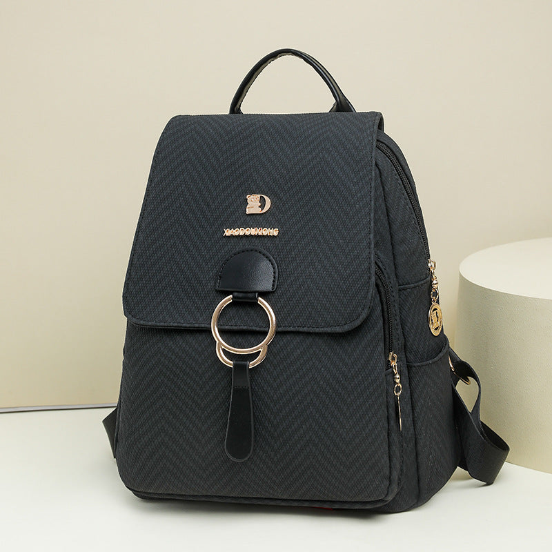 Multi-Kompartiment Fischgrät Fashion Rucksack Karnz