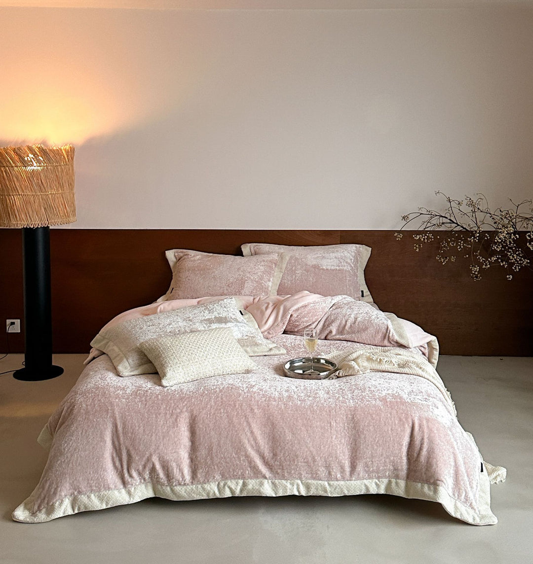 Flauschiges Samtvelours-Bettbezug-Set mit soften Plüschfasern und Hotelverschluss Karnz