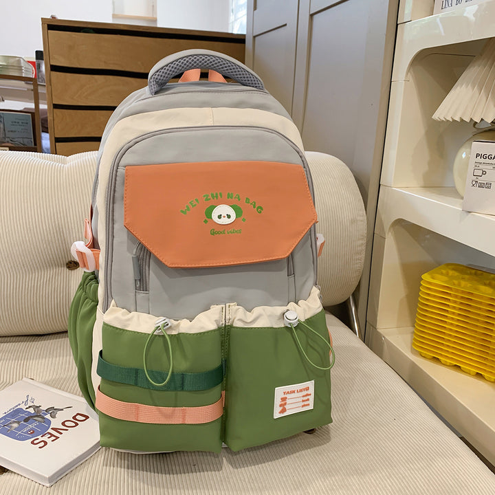 Verspielt Illustrierter Multi-Taschen Rucksack Karnz