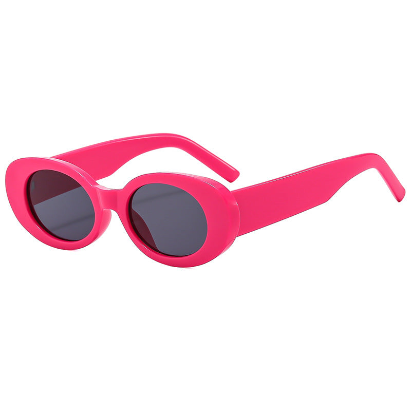 Damen modische Sonnenbrille mit einzigartigem ovalen Rahmen Karnz