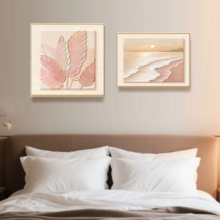 Elegante Blumenreiche Relief Wanddekoration