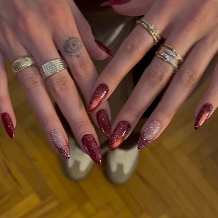 Glitzerndes Stiletto Nagelkunst Set
