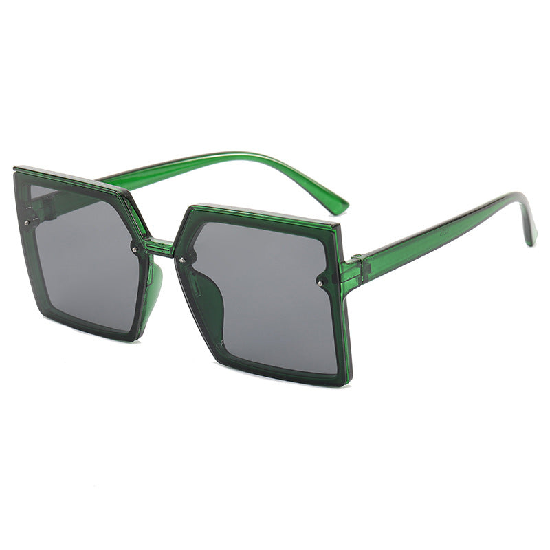 Damen modische Oversized-Sonnenbrille mit geometrischem Design Karnz