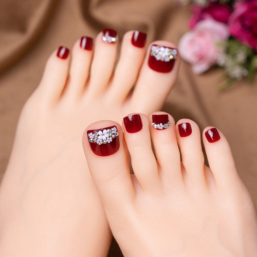 Strass Dekorative Pediküre Nagelkunst