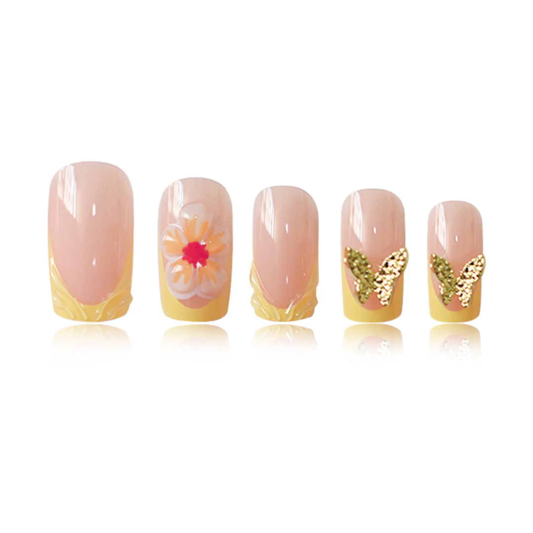 Künstlerische Frühlingsblumen Nagelkunstverzierung Karnz