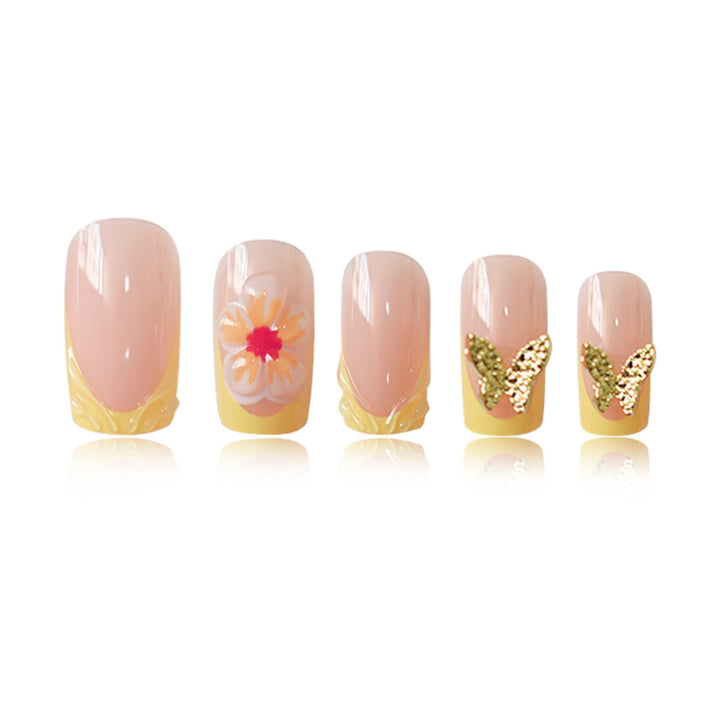 Künstlerische Frühlingsblumen Nagelkunstverzierung Karnz