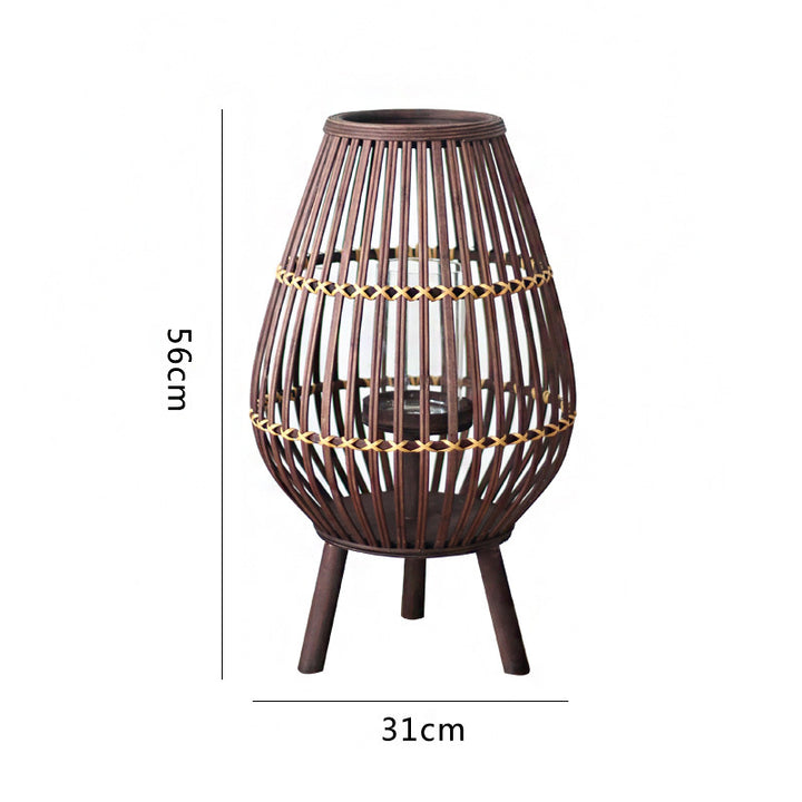 Rustikale Rattan-Laterne Karnz