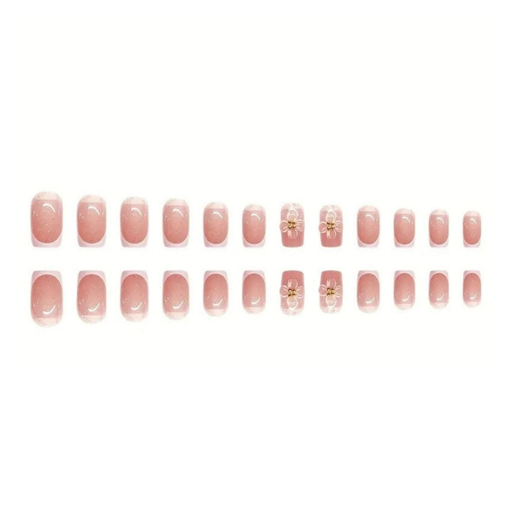Dekorativer Langer Press-On Nagelset Karnz